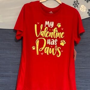 Celebrate It Red and Gold Valentine's Dog Shirt